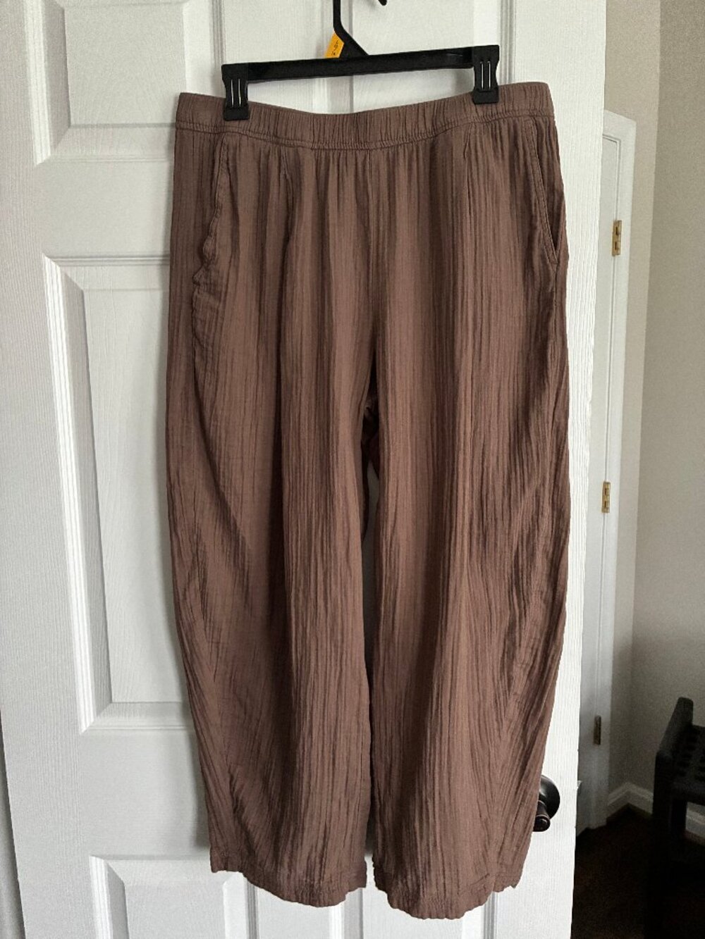 GAP Mid Rise Pull-On Barrel Gauze Pants 100 % Cotton - Picture 6 of 8